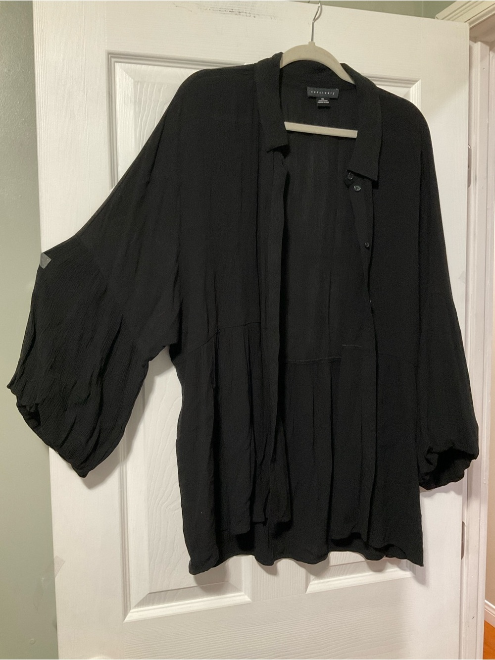 Sanctuary Black Lightweight Button-Front Tunic